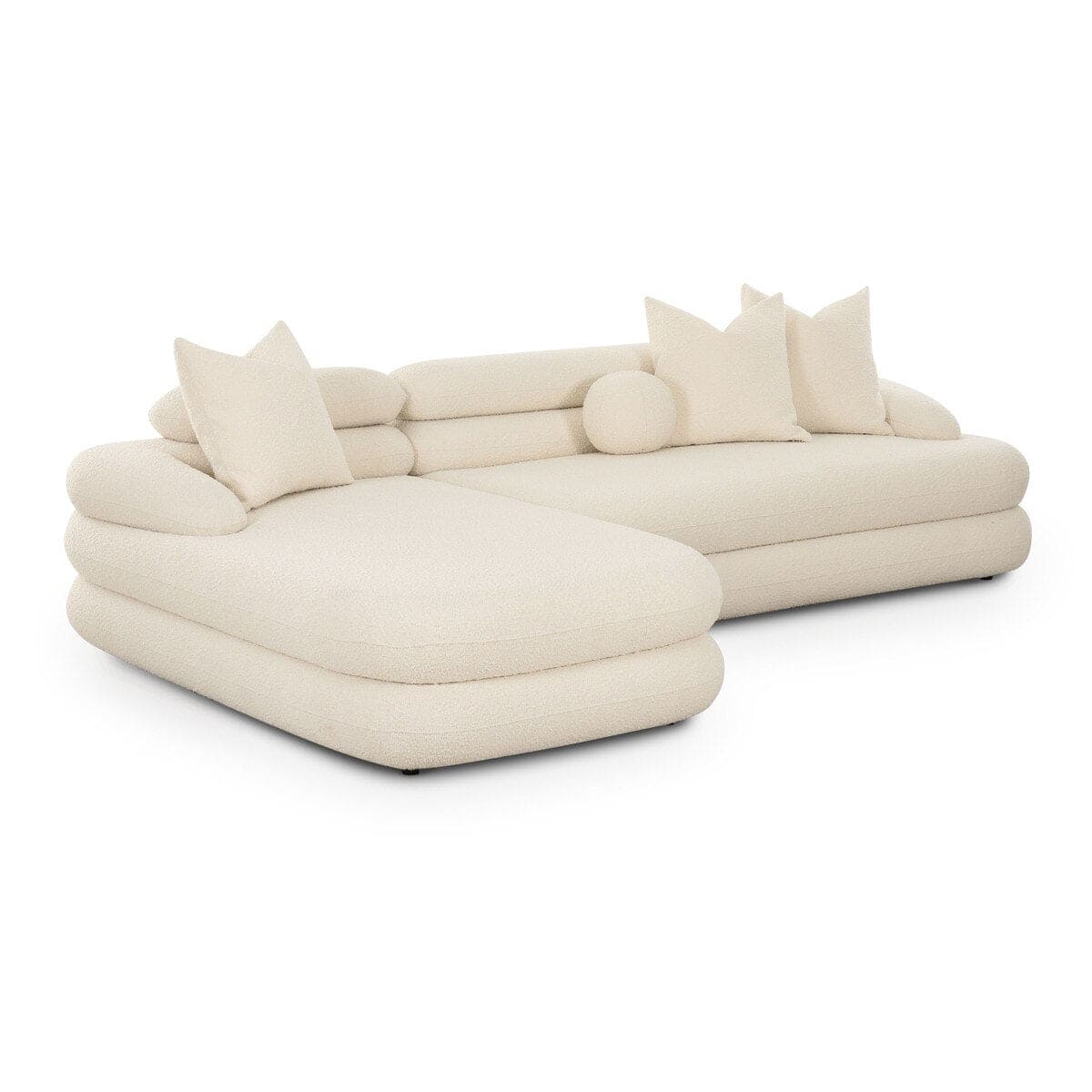 Lulu Cream Boucle Modular LAF Sectional