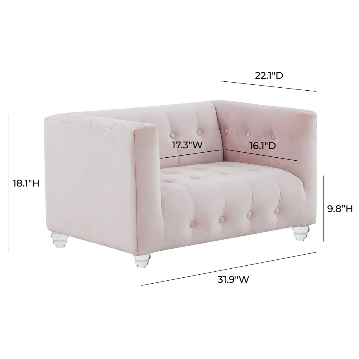 Bea Blush Velvet Pet Bed