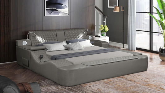 ZOYA LOW PROFILE BED IN GRAY