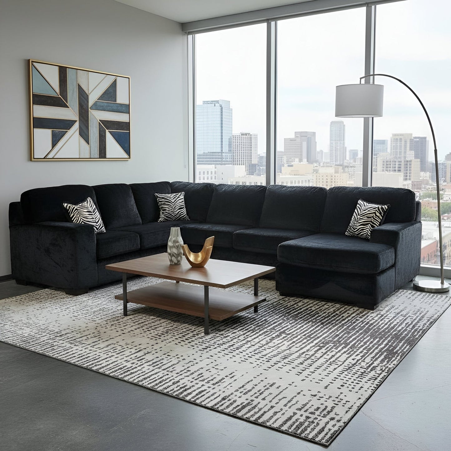 Austin Furby Sectional (Black)