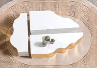 Dream Glass WhiteGold 3-Piece Coffee Table