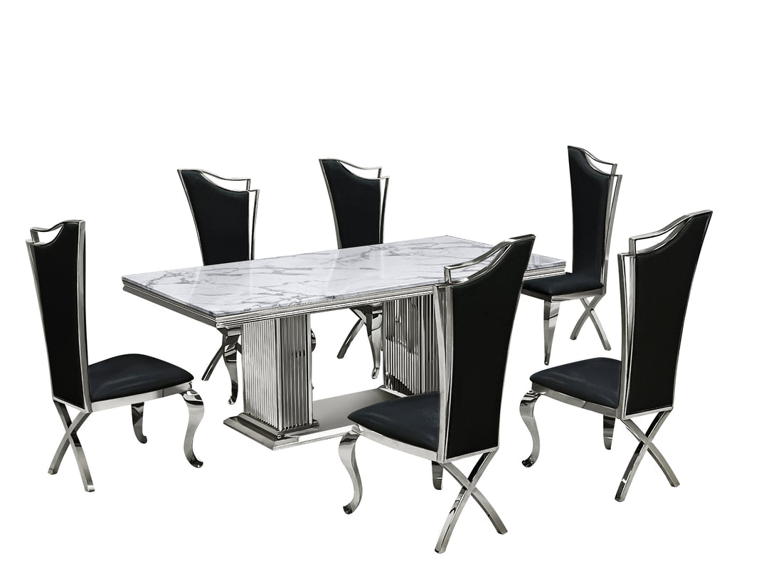 D6062 - Dining Table + 6 Chair Set