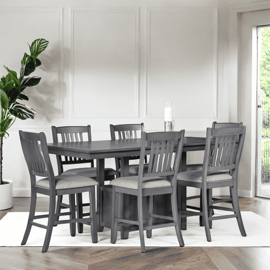 D820 - Counter Height Table + 6 Chair Set