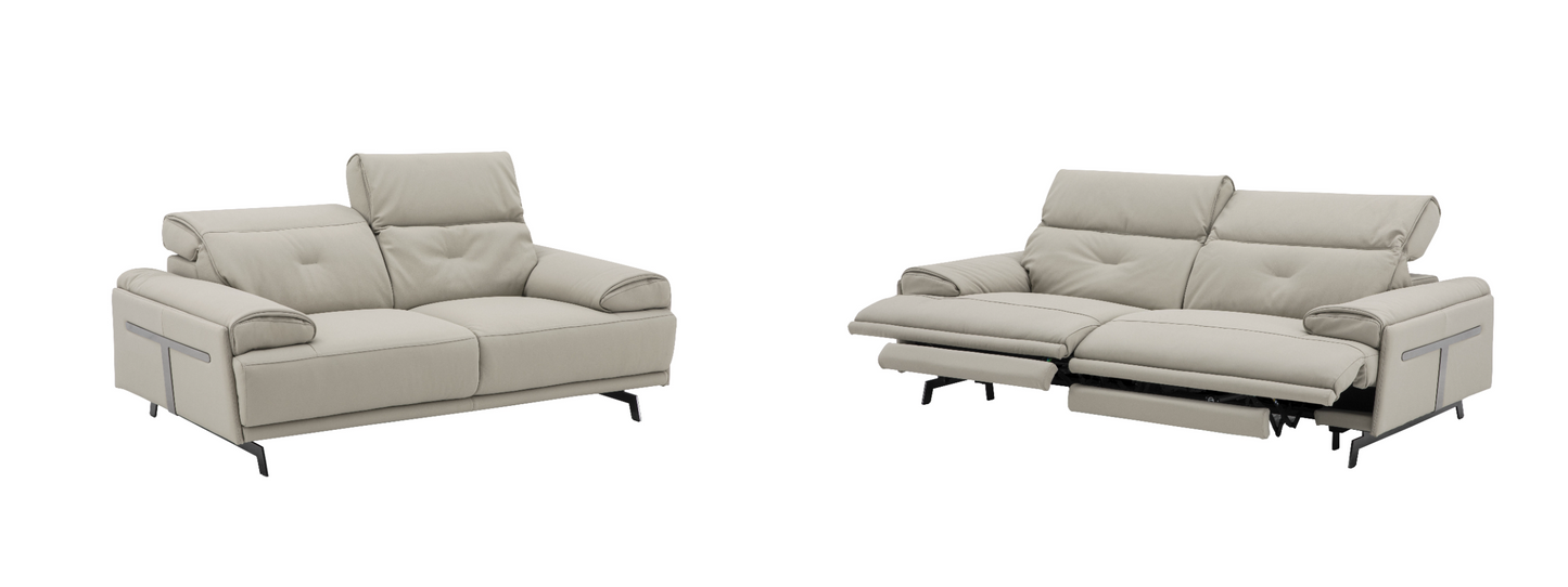 Dolce Vita Reclining Sofa Set in Milk Tea