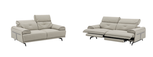 Dolce Vita Reclining Sofa Set in Milk Tea