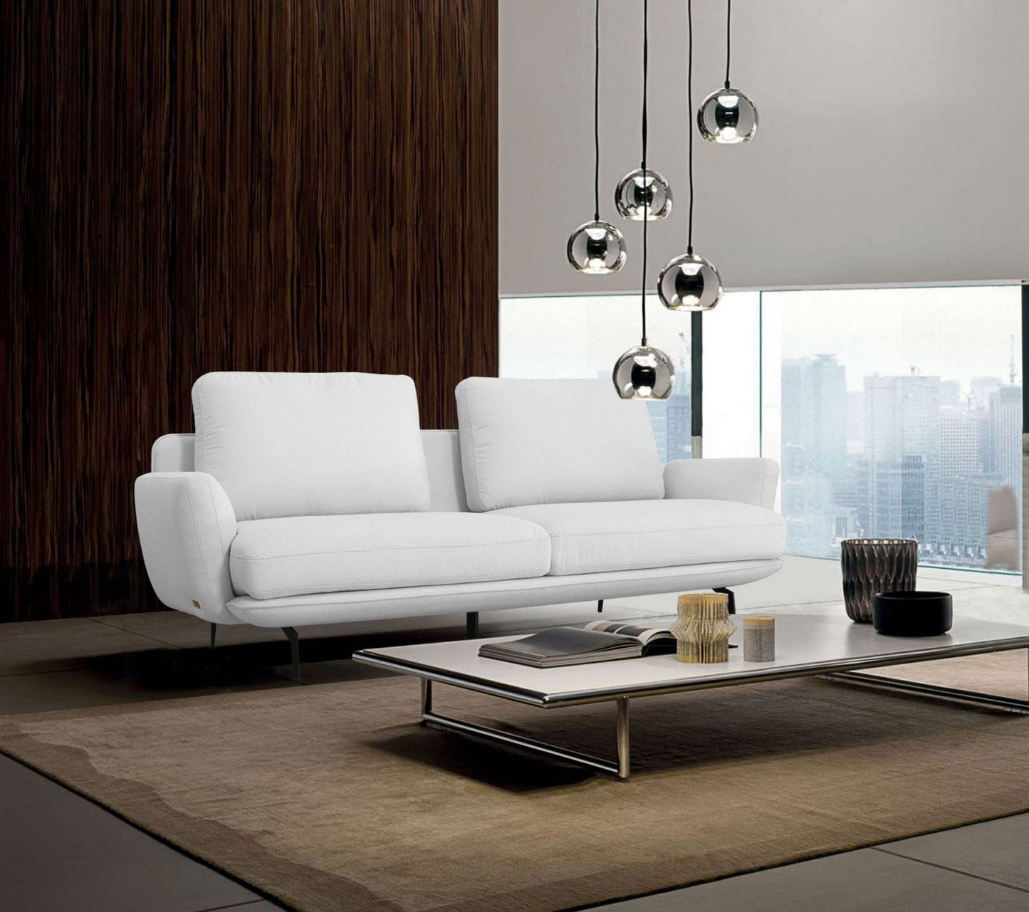 Divani Casa Dolly Modern - Off White Fabric Sofa