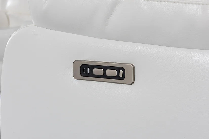 Turbo Power Reclining Sectional White