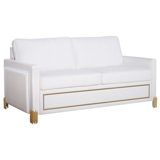 Glamor Living room set White & Gold
