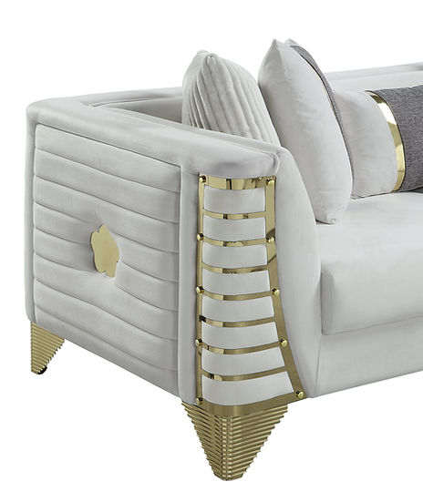 Donovan Living room set (Cream & Gold)