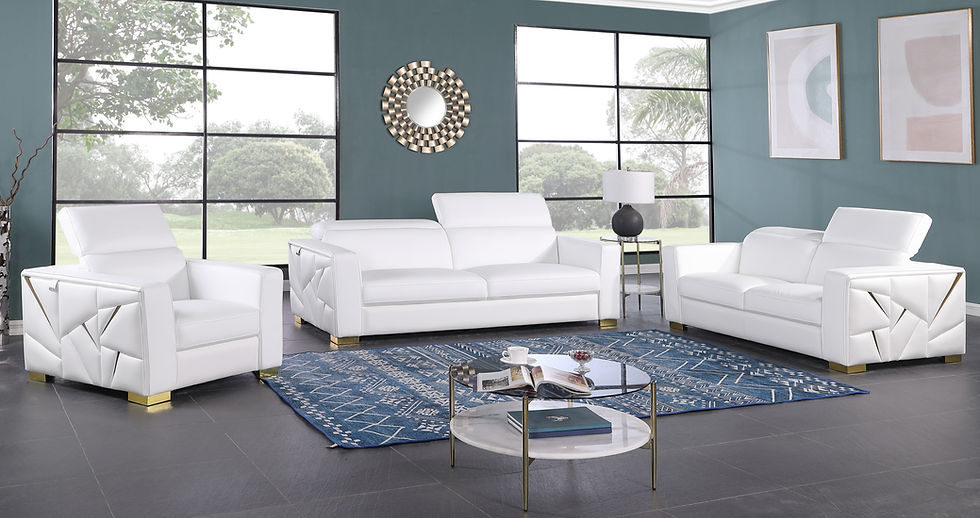 Astra Living room set (White & Gold)