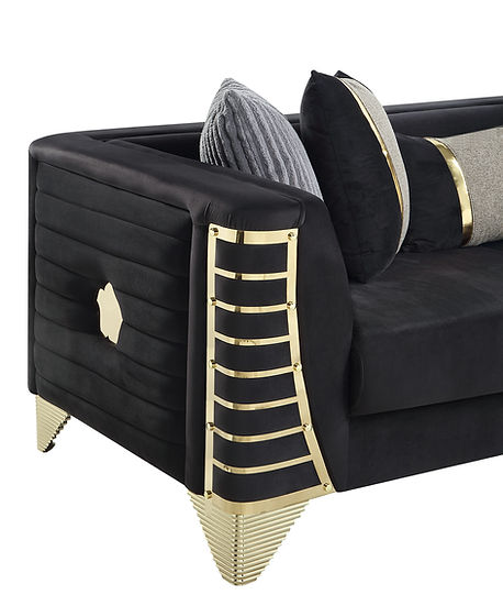 Donovan Living room set (Black & Gold)