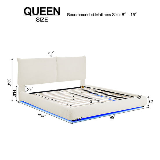 Zima Platform Bed White