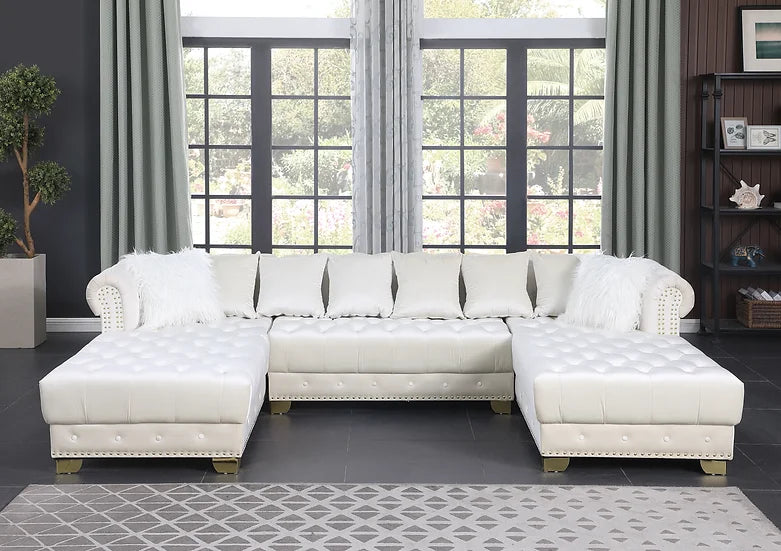 Jordan Cream Sectional Double Chaise