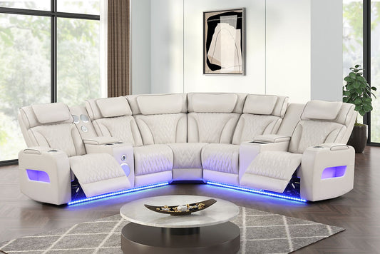 Skyline Power Reclining Sectional (Sand)