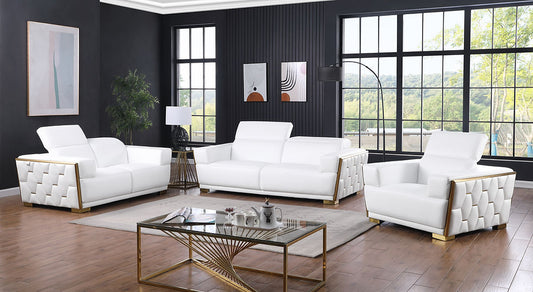 Hexor Living room set (Cream & Gold)