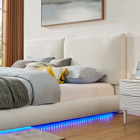 Zima Platform Bed White