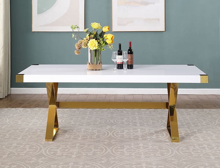 Adel White Dining Table