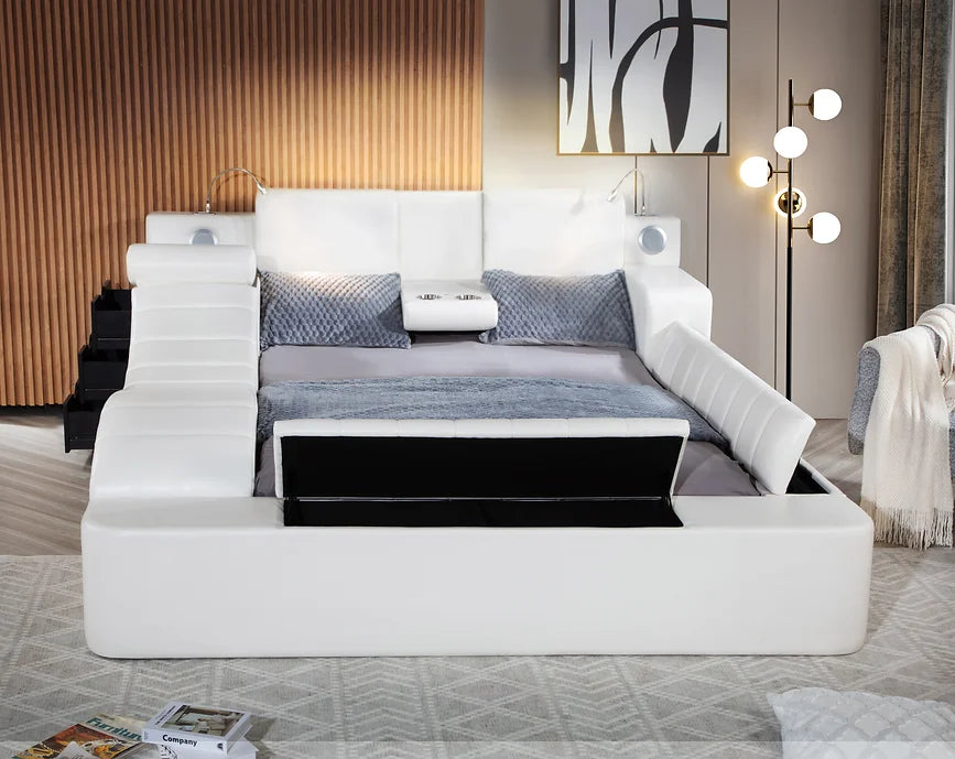 APOLLO QUEEN / KING  BED WHITE