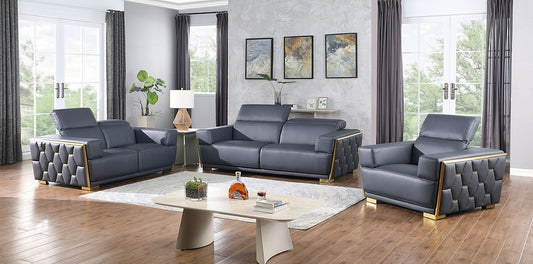Hexor Living room set (Navy & Gold)