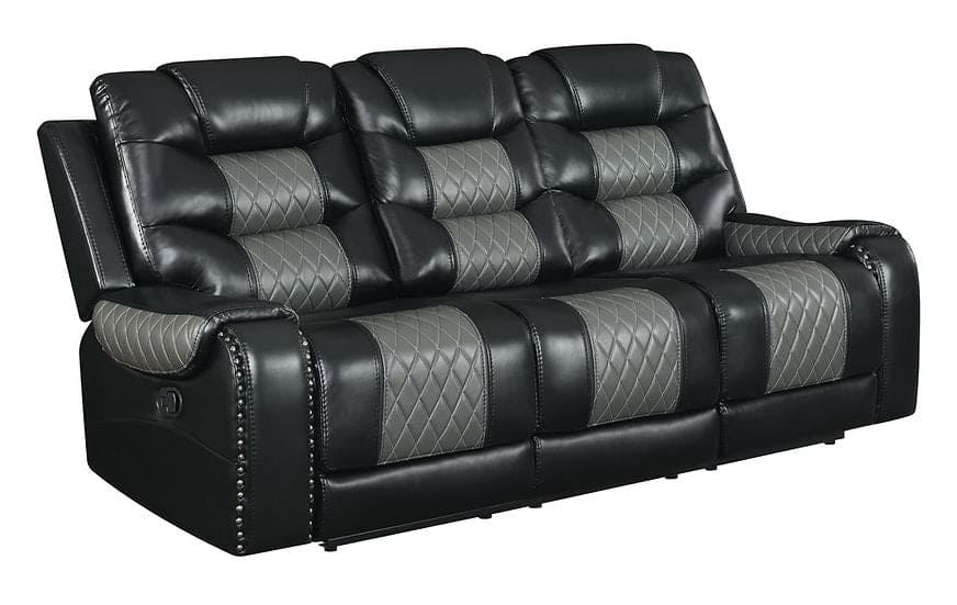 Phoenix II Reclining 3 PCS Living Room Set Black