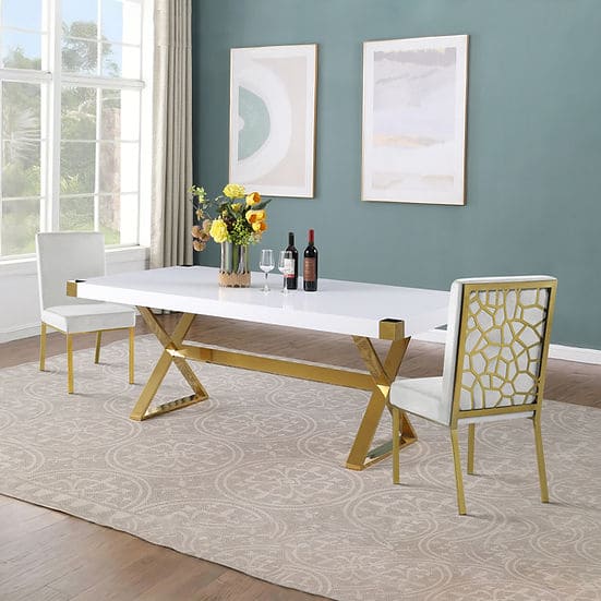 Adel White Dining Table