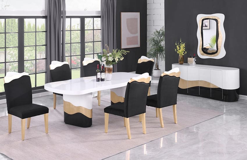 Orion 7 PCS White Dining Set