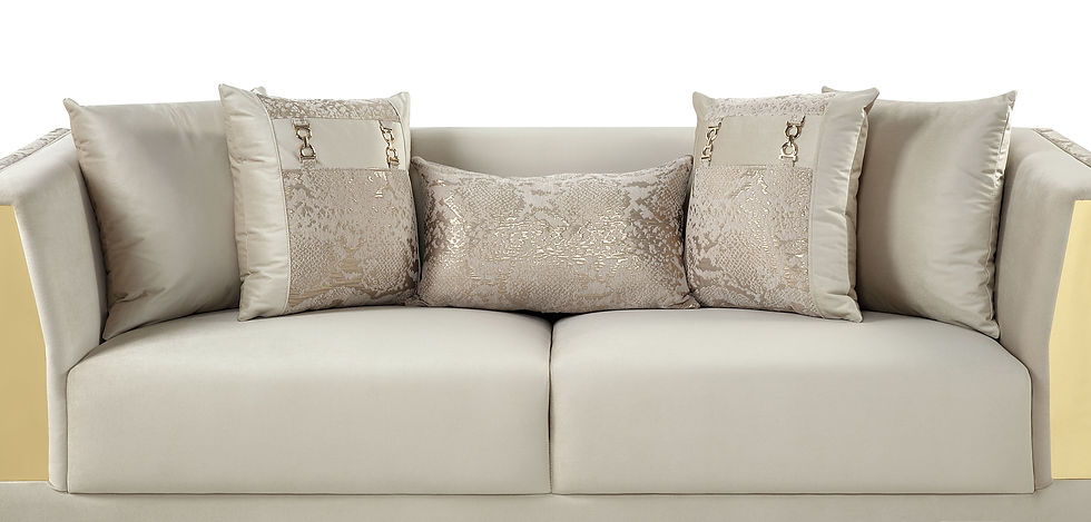 Monaco Living room set (Cream & Gold)