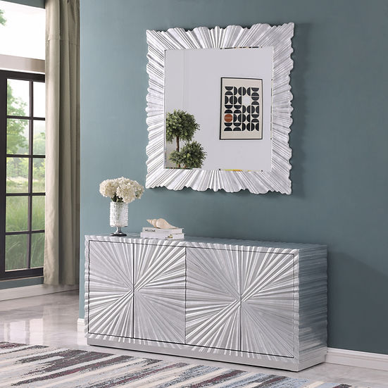 A-C10 Selene Silver Leaf Console