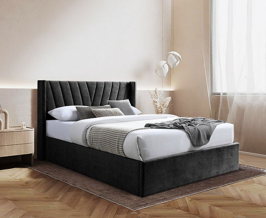 Ellie Platform Bed Storage Black