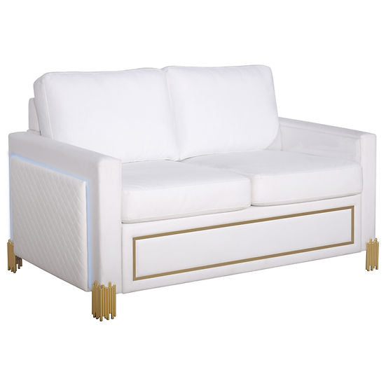 Glamor Living room set White & Gold