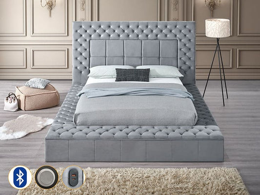 Emerald Storage Bed (GREY)