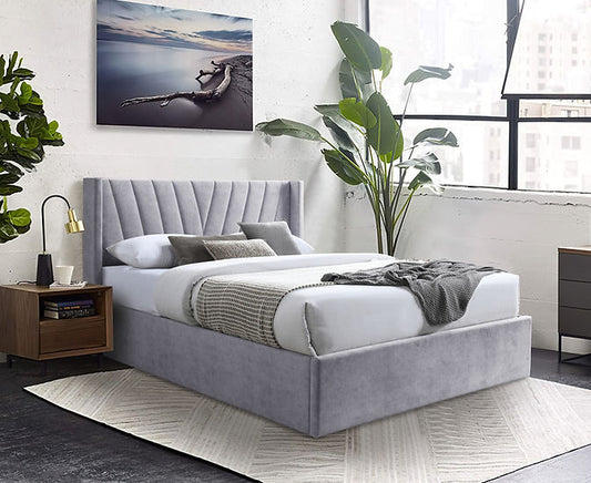 Ellie Platform Bed Storage Grey
