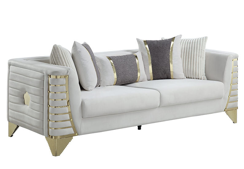 Donovan Living room set (Cream & Gold)