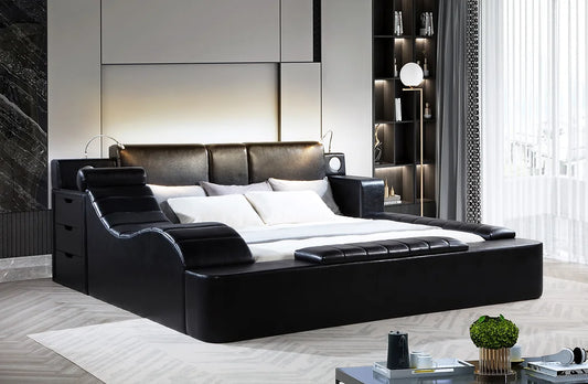 APOLLO QUEEN / KING  BED BLACK