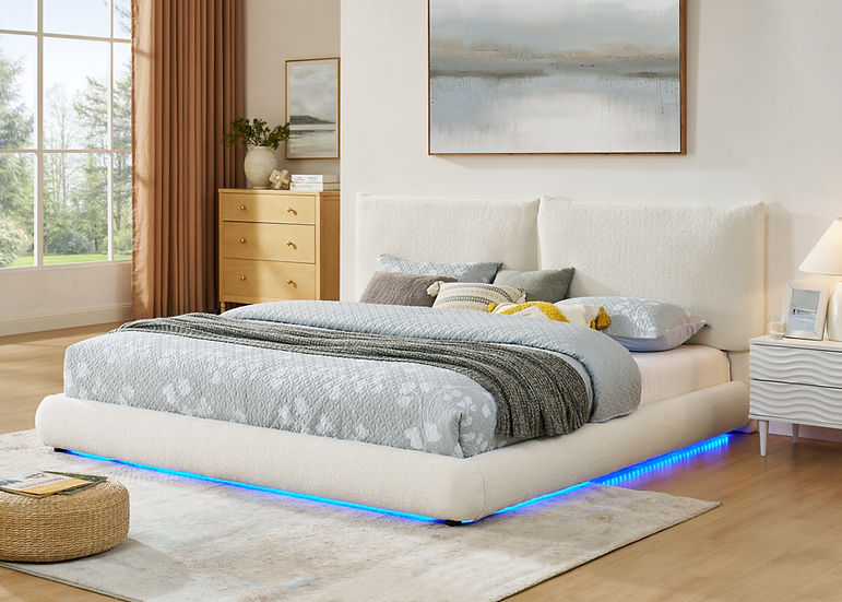 Zima Platform Bed White