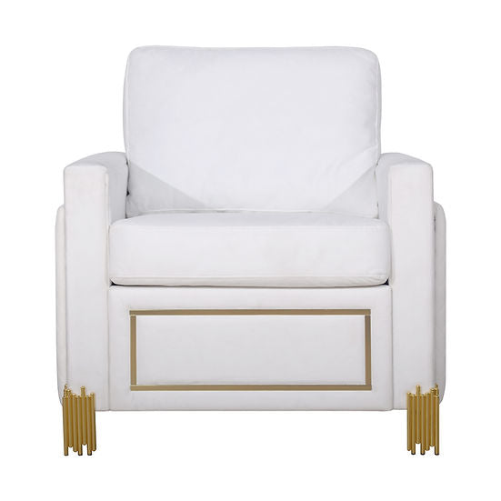 Glamor Living room set White & Gold