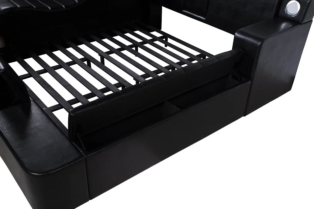 APOLLO QUEEN / KING  BED BLACK