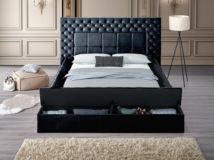 Emerald Storage Bed (Black)