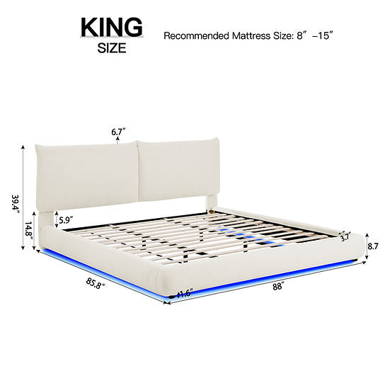 Zima Platform Bed White