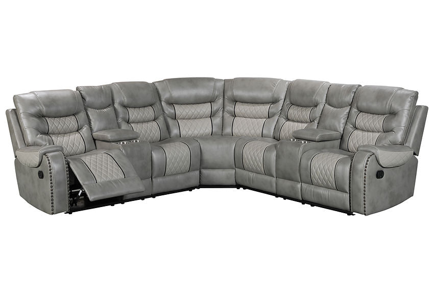 Phoenix II Reclining Sectional GREY