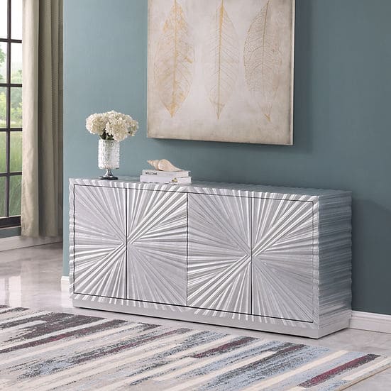 A-C10 Selene Silver Leaf Console