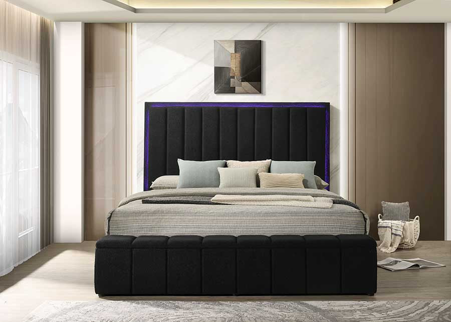 Florence - Black Platform King Bed