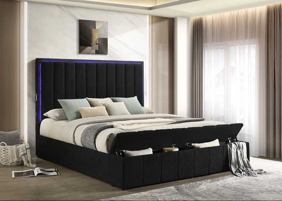 Florence - Black Platform King Bed