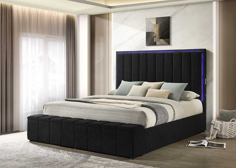Florence - Black Platform King Bed