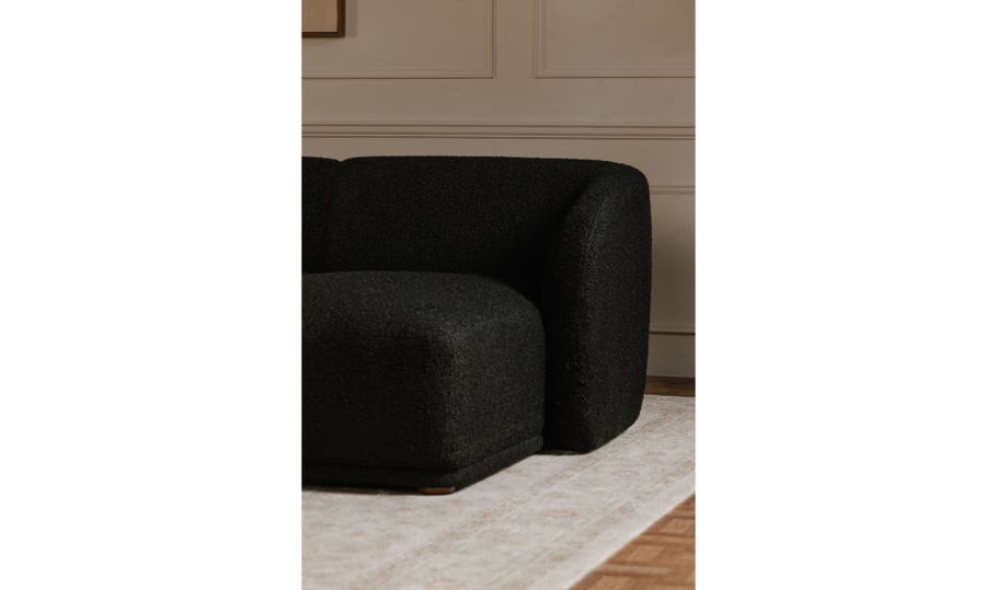 Faye Right Sectional Black Boucle