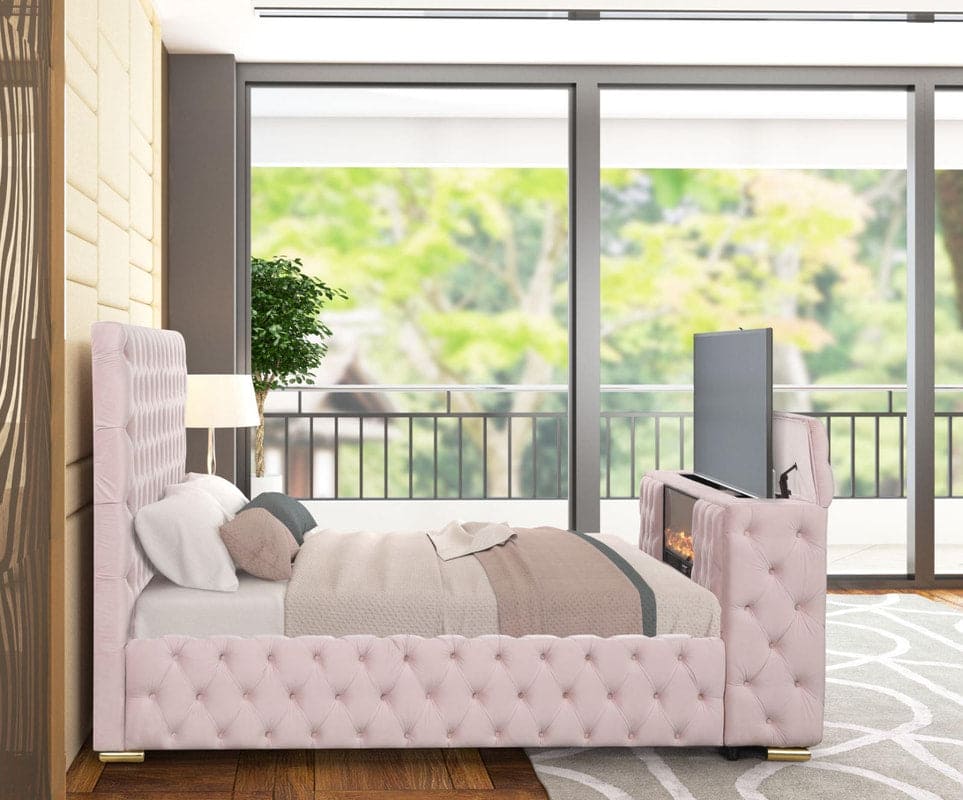 Future Pink Platform Bed - Queen, King **NEW ARRIVAL**