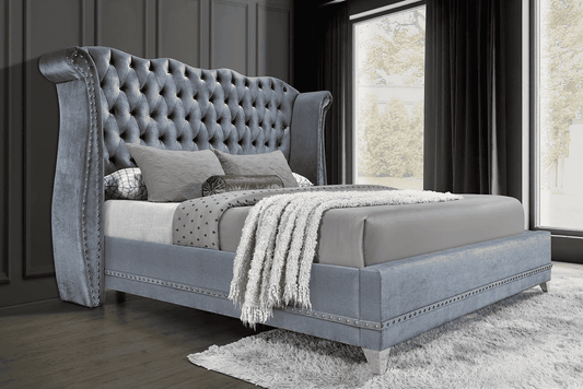 Luxor Grey Platform Bed