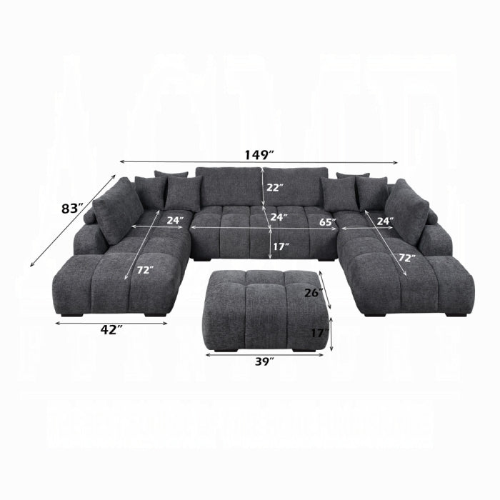 Chosen Sectional Sofa w/6 Pillows