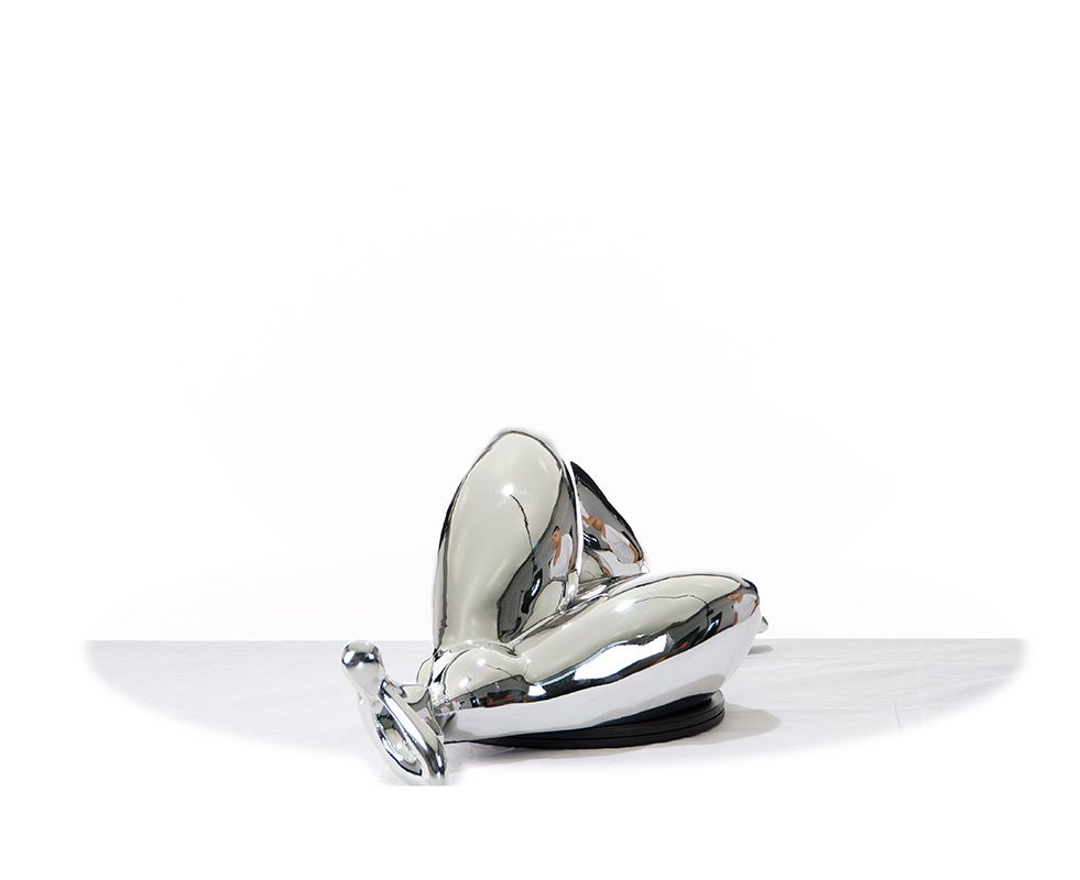 SZ0228 Modern Silver Napping Lady Sculpture