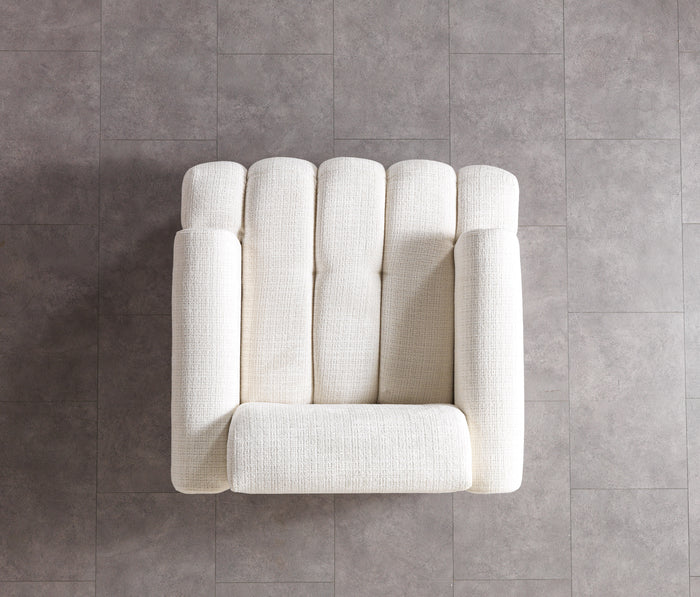 Yulia Ivory Boucle Chair